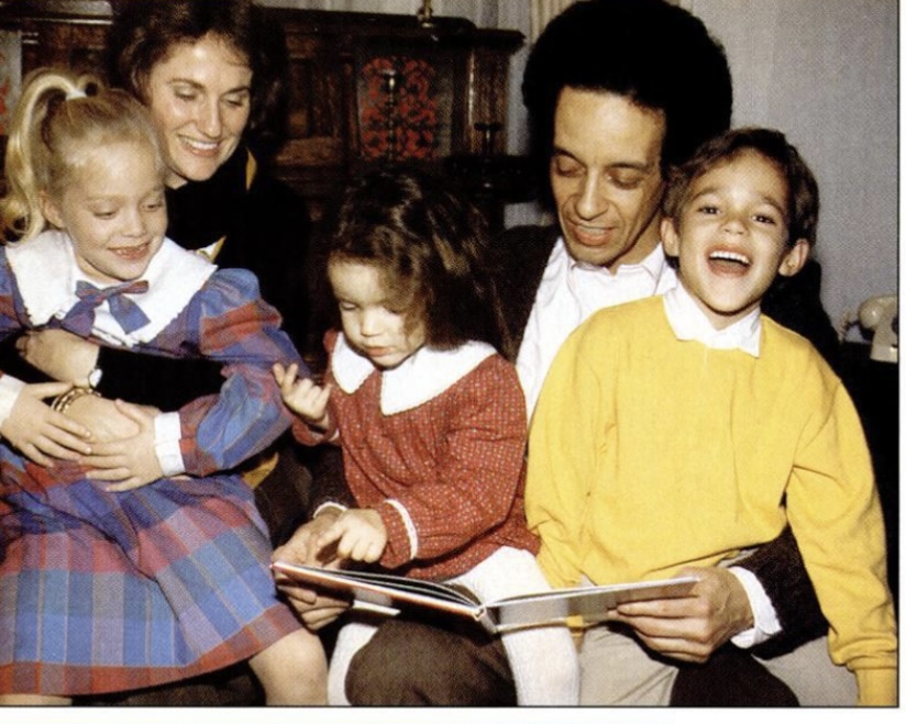Isaiah and Helen Jackson reading with Ben, Kate, and Caroline